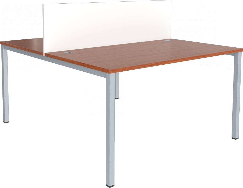 Sestava pracovních stolů Klasik - 2 místa s paravánem, 800x1620x1130mm