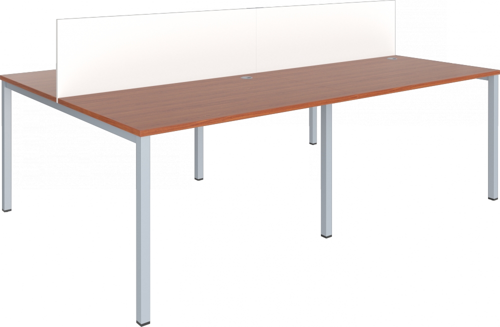 Sestava pracovních stolů Klasik - 4 místa s paravánem, 1620x1620x1130mm
