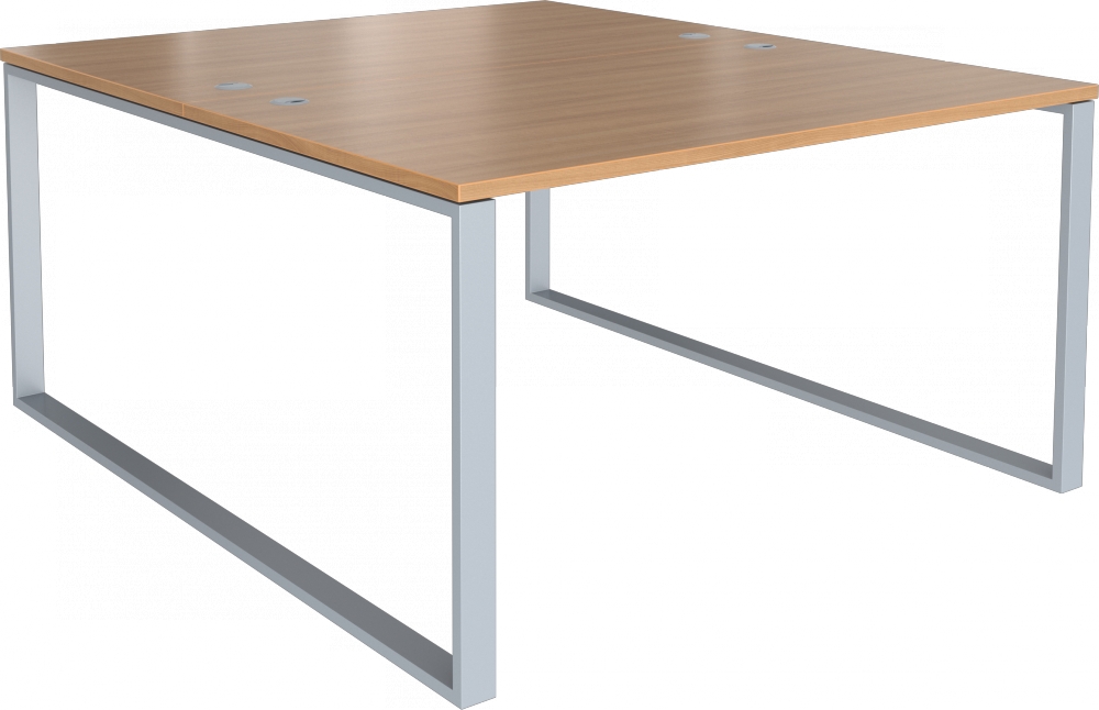 Sestava pracovních stolů Effect dvoumístná, 800x1620x750mm, podnož RAL 9006