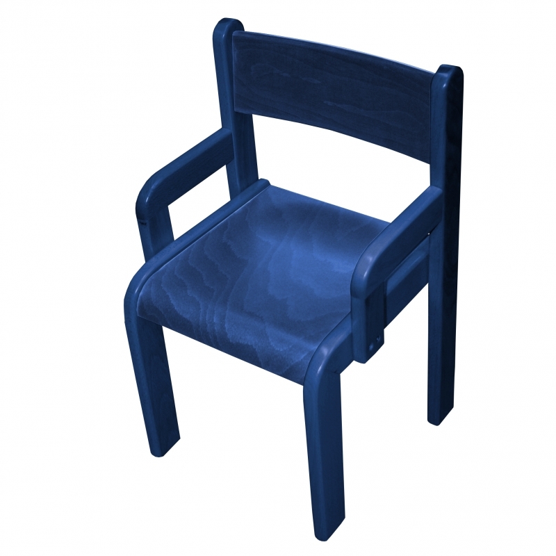 Židle celodřevěná buková s područkami - barevně mořená  Z80PM