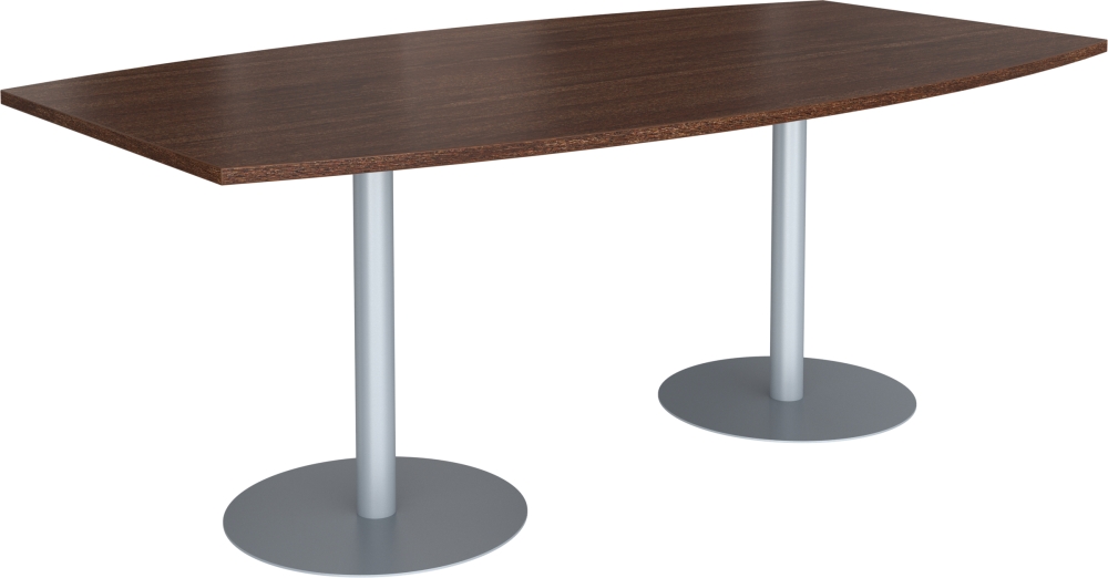 Stůl jednací ovál - 2x centrální noha, 2000x1100/800x750mm