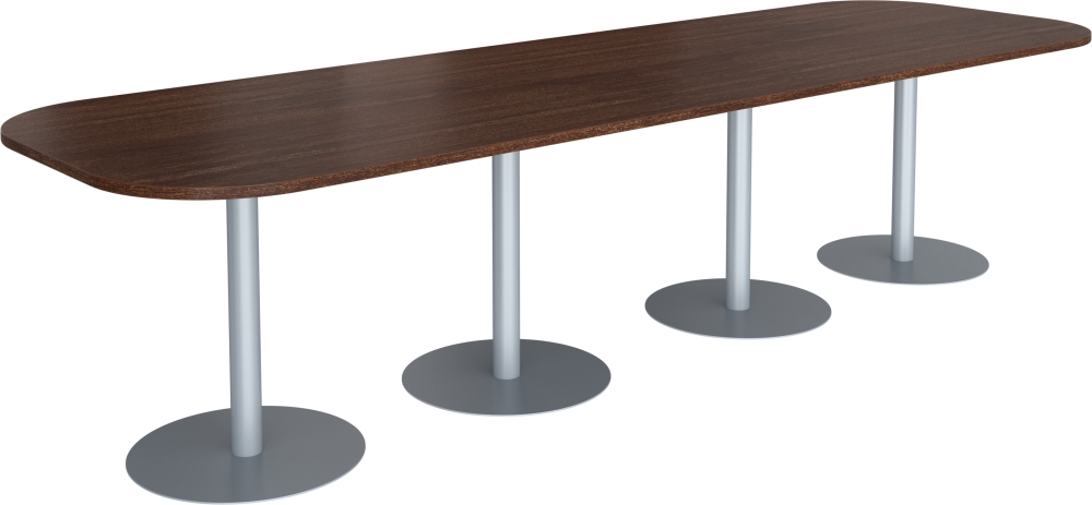Stůl jednací ovál - 4x centrální noha, 3200x1000x750mm